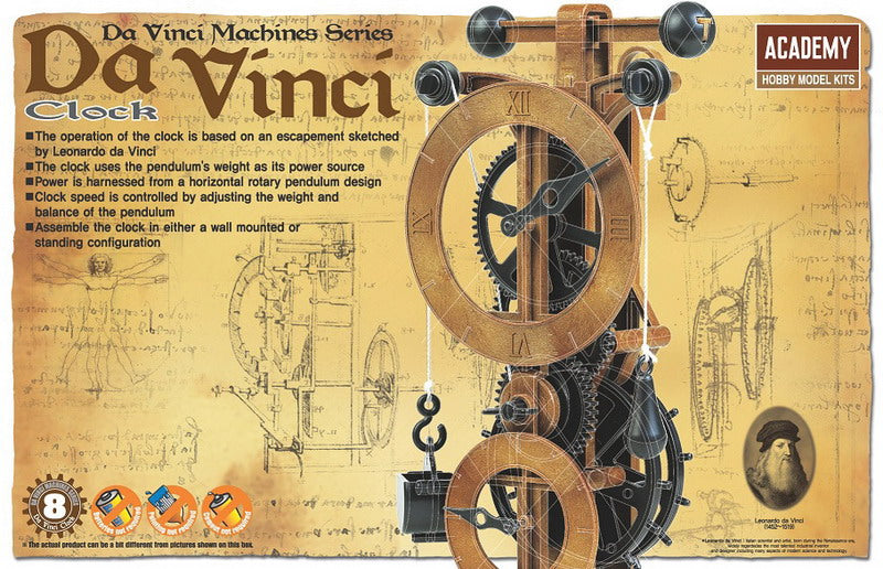 Available To Order – Da Vinci Clock (ACA 18150)