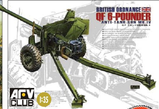 Available To Order – QF Mk 4 6 Pdr British Anti-Tank Gun Late 1:35 AFV Club Model (AFV 35217)