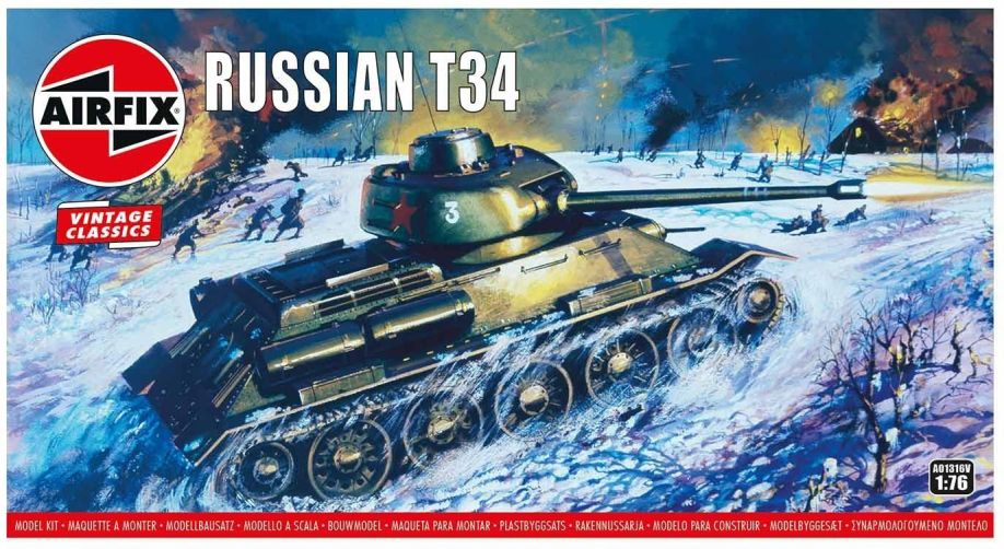 Available to Order – Russian T34 1:76 Airfix Model (AIR 01316V)