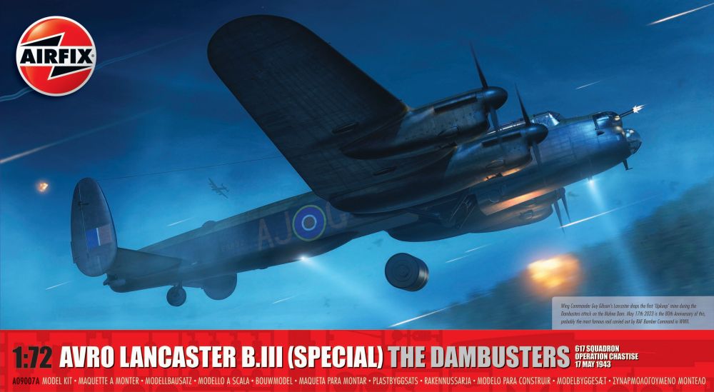 Available To Order – Avro Lancaster B.III (SPECIAL) 'THE DAMBUSTERS' 1:72 Airfix Model (AIR 09007A)