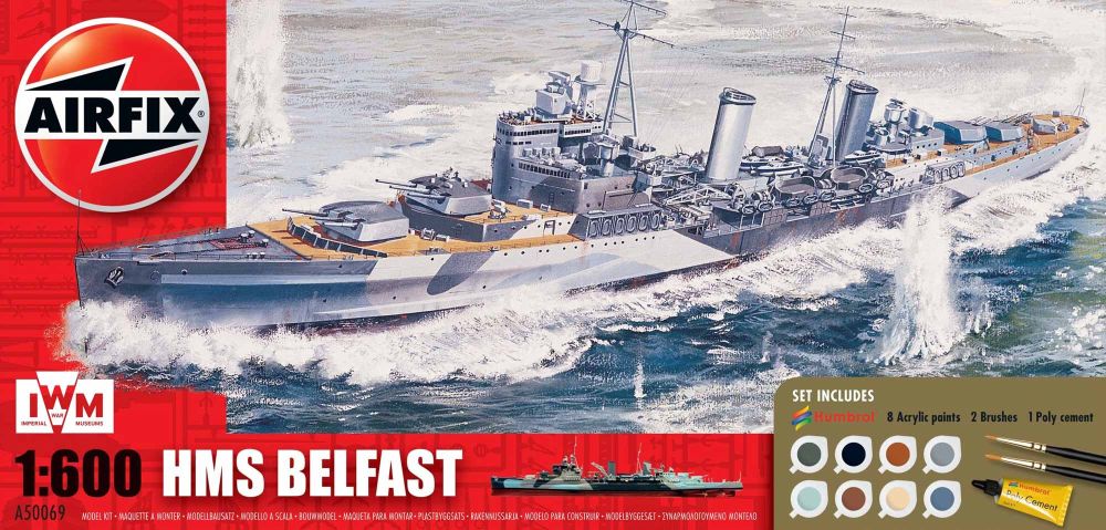 HMS Belfast Gift Set 1:600 Airfix Model