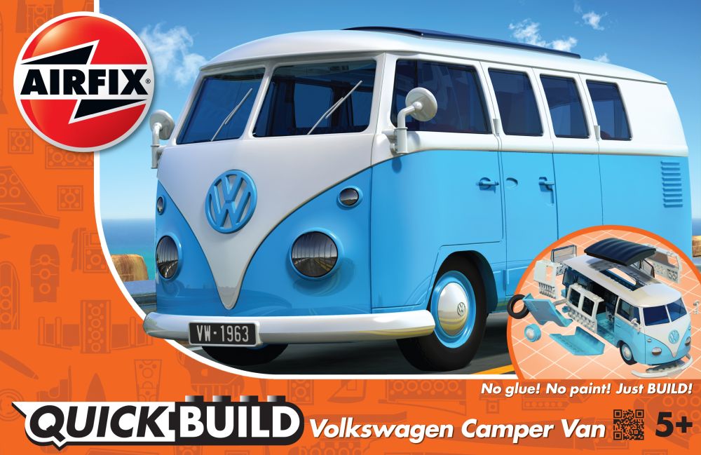 QUICKBUILD VW Camper Van Blue Airfix Model