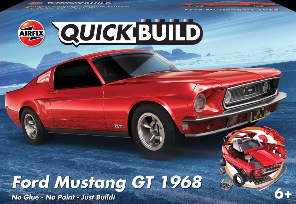 Available To Order – QUICKBUILD Ford Mustang GT 1968 Airfix Model (AIR J6035)