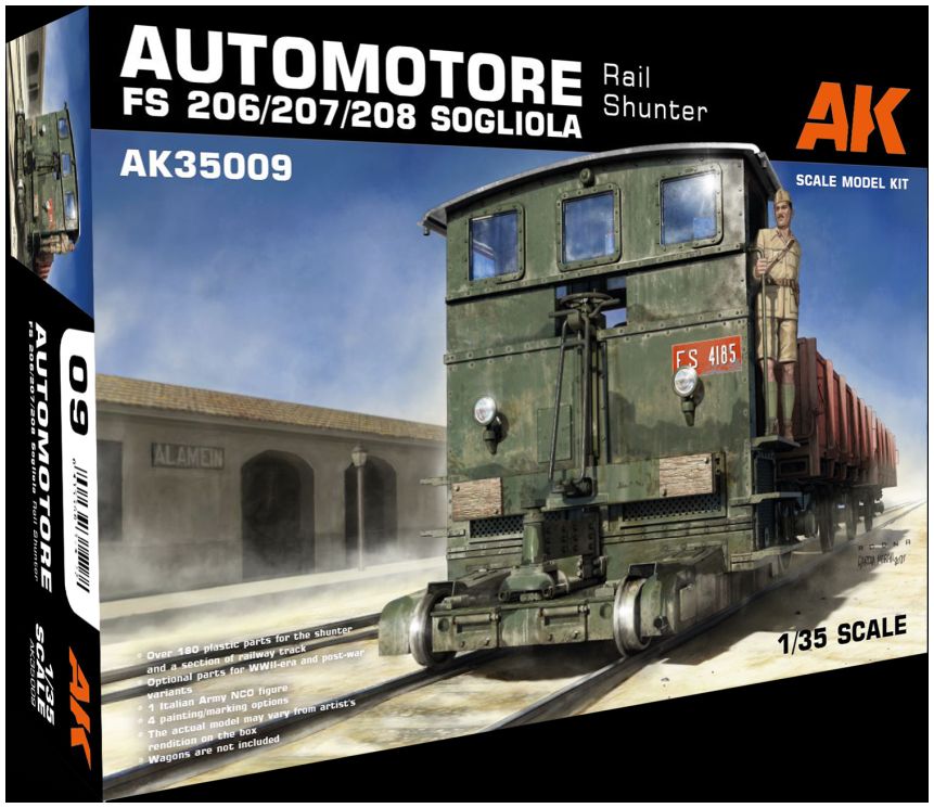 Available To Order – Automotore FS 206/207/208 Sogliola Rail Shunter 1:35 AK Interactive Model (AKI 35009)