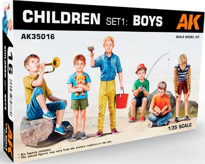 Available To Order – Children Set 1 Boys 1:35 AK Interactive Model (AKI 35016)