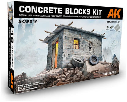 Available To Order – Concrete Blocks Kit 1:35 AK Interactive Model (AKI 35019)