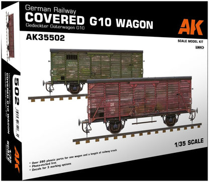 Available To Order – German Railway Covered G10 Wagon Gedeckter Guterwagen G10 1:35 AK Interactive Model (AKI 35502)