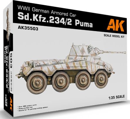 Available To Order – Sd.Kfz.234/2 Puma 1:35 AK Interactive Model (AKI 35503)
