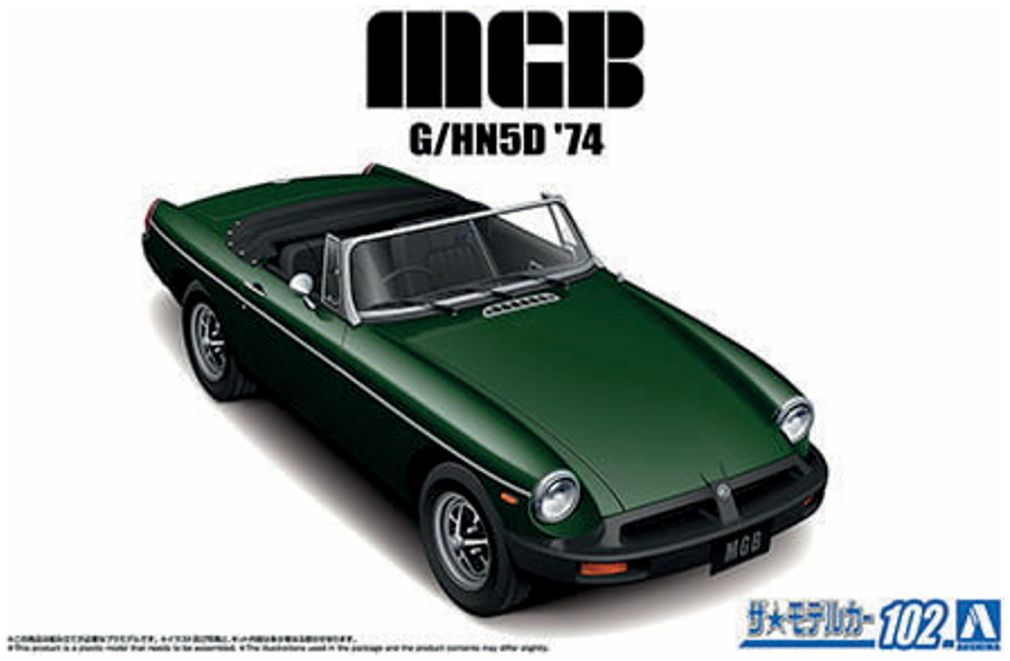 Available To Order – MGB MK.3 '74 BLMC G/HN5D 1:24 Aoshima Model (AOS 06881)