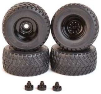 Available To Order – BKT Ridemax FL-693M 710/50R30.5 Set of 4 Tyres w/Black Rim and Hub 1:32 (AT 3200117)