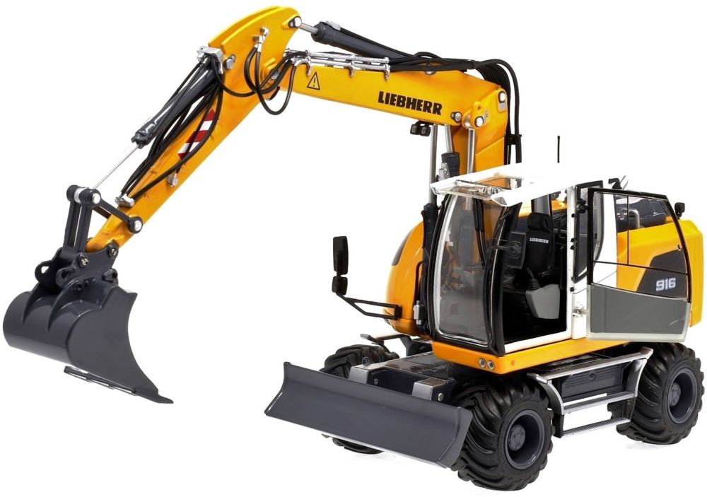 Available to Order – Liebherr A916 Wheeled Excavator w/Nokian Tyres and w/Disconnectable Standard Bucket 1:32 (AT 3200140)