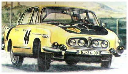 Tatra 603-2 B5 Marathon de la Route 1966 #44 ATC90354 1:43 AutoCult Model