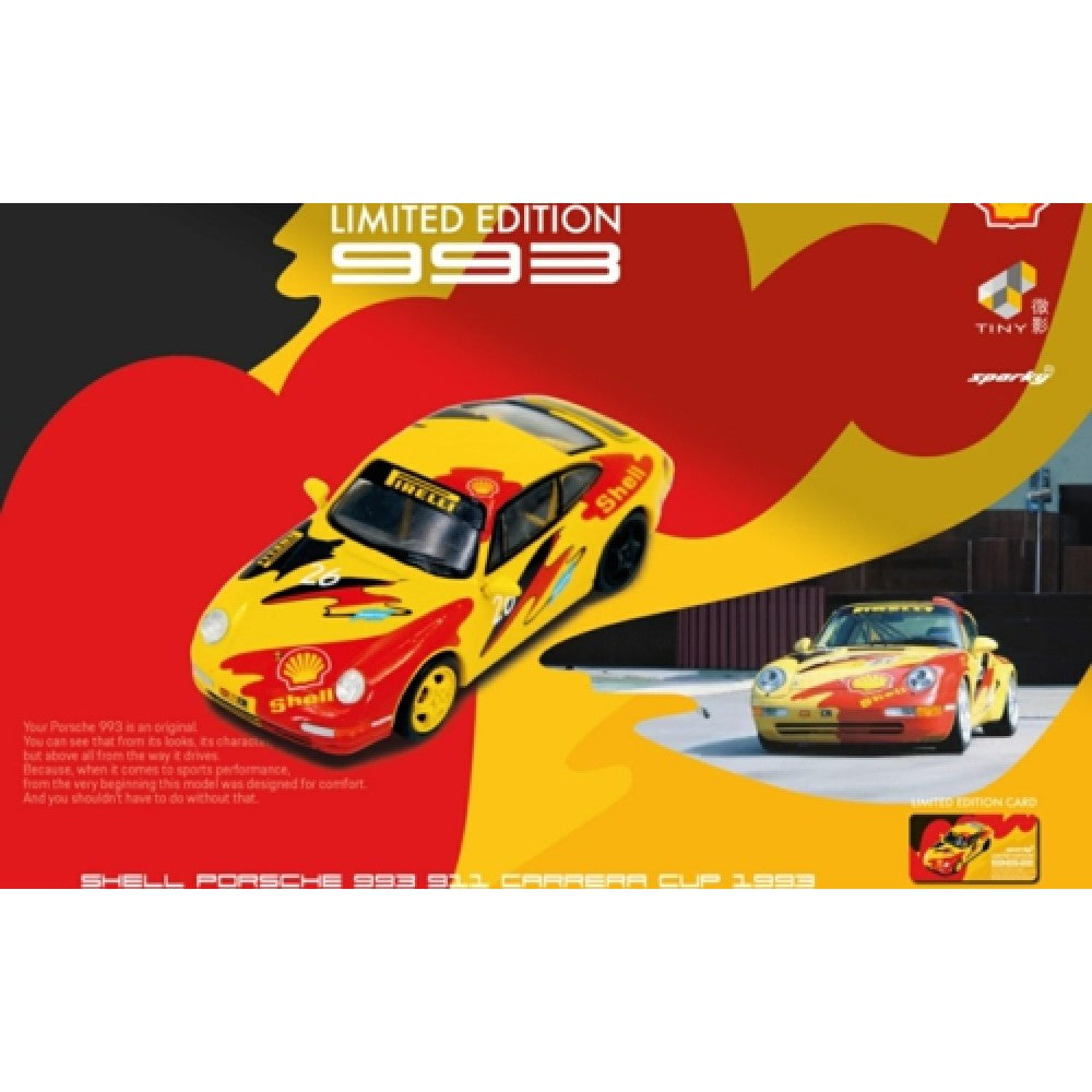 THIS ITEM IS AVAILABLE TO ORDER FROM OUR SUPPLIER - 1:64 TINY CITY ATCYO64006 PORSCHE 993 CARRERA CUP 1993 SHELL WITHOUT REAR SPOILER (SPARKY X TINY X SHELL)