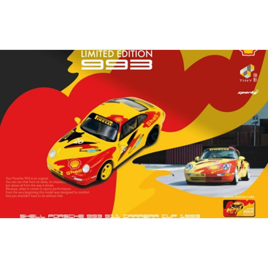 THIS ITEM IS AVAILABLE TO ORDER FROM OUR SUPPLIER - 1:64 TINY CITY ATCYO64006 PORSCHE 993 CARRERA CUP 1993 SHELL WITHOUT REAR SPOILER (SPARKY X TINY X SHELL)