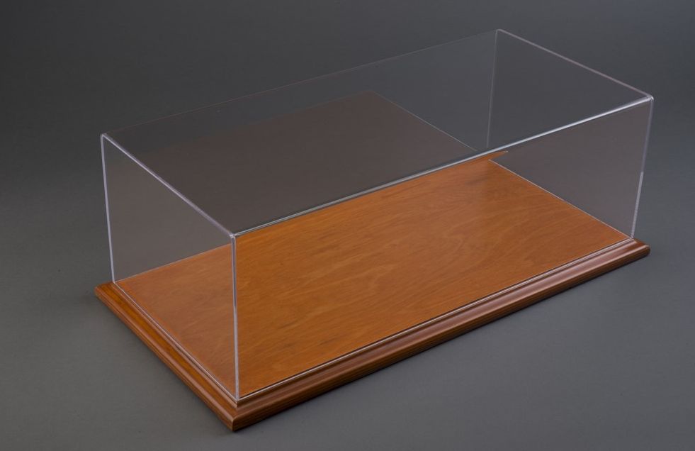 Available To Order – Molsheim Display Case with Cherry Wood Base (Wide Edge) 1:43 Atlantic Model (ATL 10042)