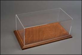 Available To Order – Aichi Display Case with Mahogany Wood Base (Narrow Edge) 1:43 Atlantic Model (ATL 10051)
