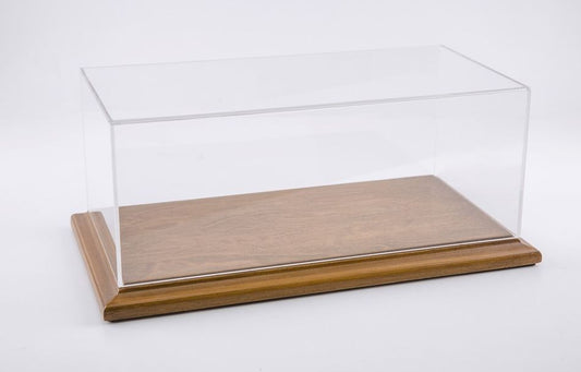 Molsheim Display Case with Walnut Wood Base (Wide Edge) 1:43 Atlantic Model