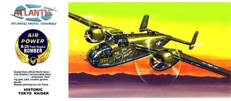 B-25 Flying Dragon with Swivel Stand 1:64 – diecast model
