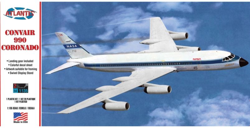 Convair 990 Jet Airliner w/NASA Markings 1:135 – diecast model