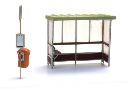 Available To Order – Bus shelter 1970s/80s and later 1:87 Resin Kit,  Unpainted 1:87 (ATT 10388)