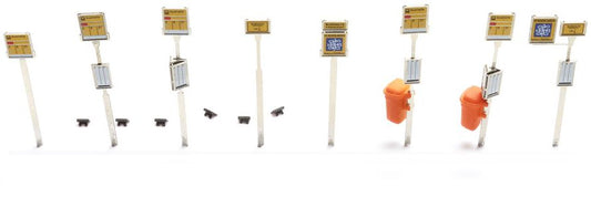 Available To Order – Bus stop signs 1:87 Resin Kit,  Unpainted 1:87 (ATT 10389)