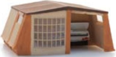 Alpenkreuzer Pop-Up Camper Open Ready Made Painted 1:160 – diecast model