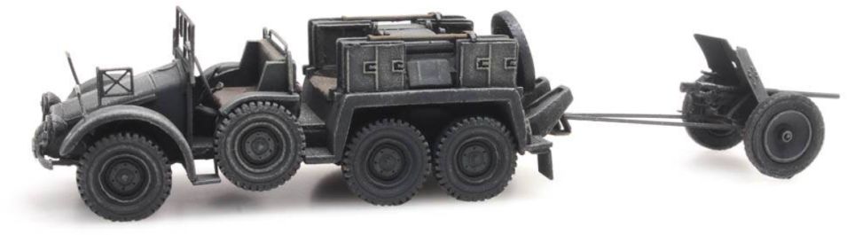 Available to Order – WM Kruppprotze + 37Cmpak Grau 1:87 Ready-Made, Painted 1:87 (ATT 387381)