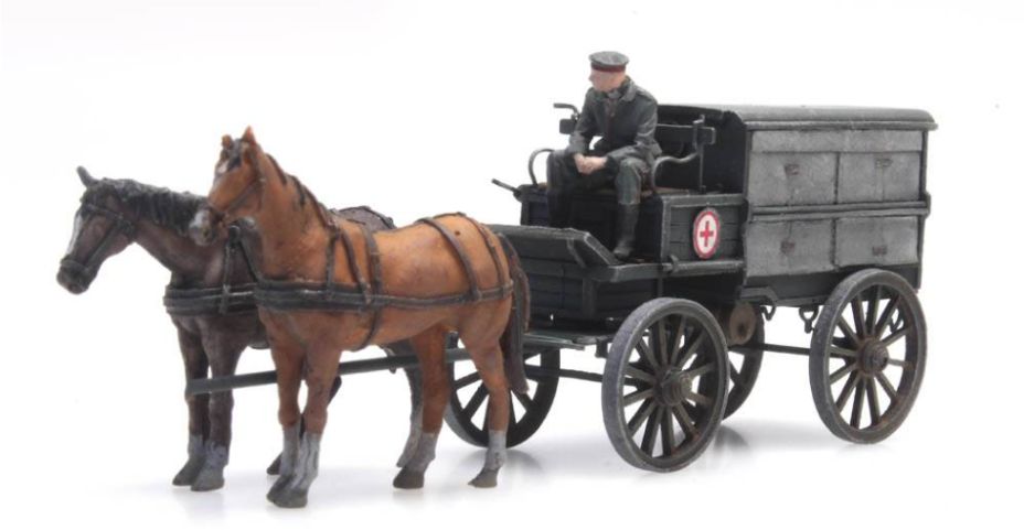Available to Order – WWI Ambulance 1:87 Ready-Made, Painted 1:87 (ATT 387386)
