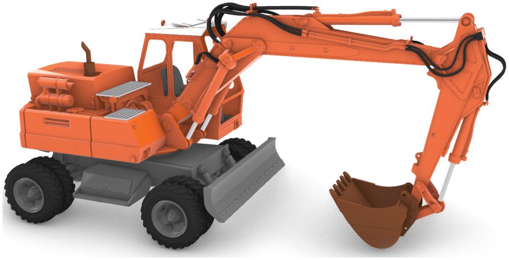 Available To Order – Atlas 1302 Excavator Ready-Made, Painted 1:87 (ATT 387633)
