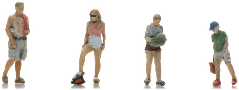 Available To Order – Camping life - Dishes (4x) Ready-Made Figures 1:160 Artitec Model (ATT 5160014)