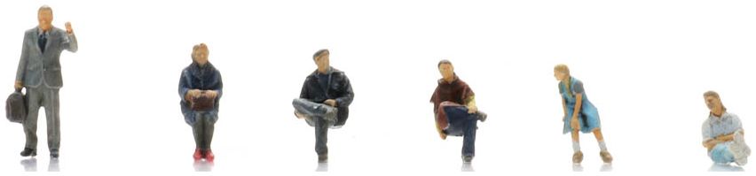 Available to Order – Passengers (6x) Ready-Made Figures 1:160 Artitec Model (ATT 5160017)