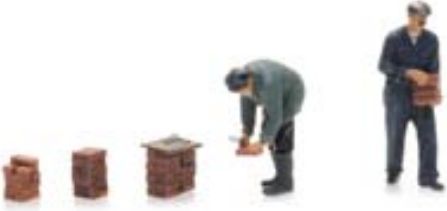Available To Order – Bricklayers 1930s-1990s (2x) Ready Made Painted 1:87 Artitec Model (ATT 5870013)
