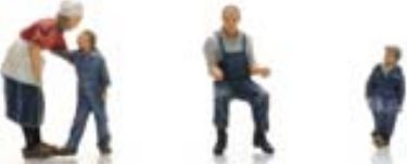 Available To Order – Farmer Family (3x) Ready Made Painted 1:87 Artitec Model (ATT 5870026)
