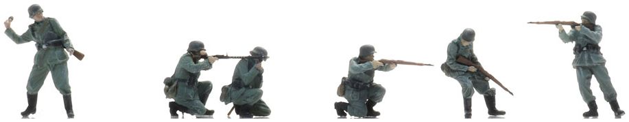 Available To Order – Infantry Under Fire (6x) (WM) Ready-Made Figures 1:87 Artitec Model (ATT 5870063)