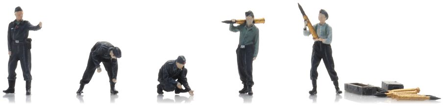 Available To Order – Tank Crew Reloading (5x) (WM) Ready-Made Figures 1:87 Artitec Model (ATT 5870068)