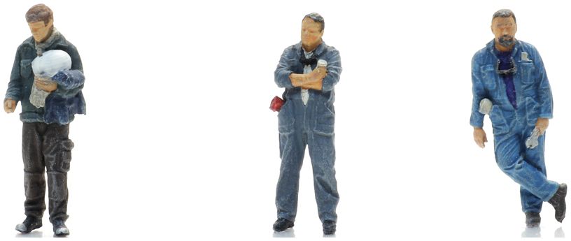 Available To Order – Steelworkers Meeting (3x) Ready-Made Figures 1:87 Artitec Model (ATT 5870085)