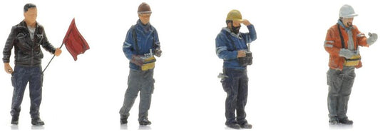 Shunters Industry (4x) Ready-Made Figures 1:87 Artitec Model