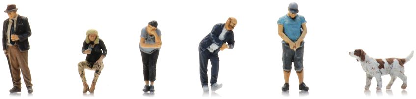 Available To Order – Trinkhalle Figures (6x) Ready-Made Figures 1:87 Artitec Model (ATT 5870098)