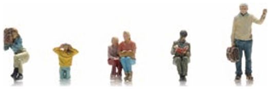 Bus Passengers (x6) Ready 1:87 Artitec Model