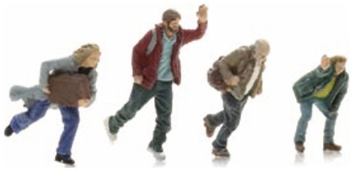 Available To Order – Travelers in a Hurry (x4) Ready 1:87 Artitec Model (ATT 5870119)