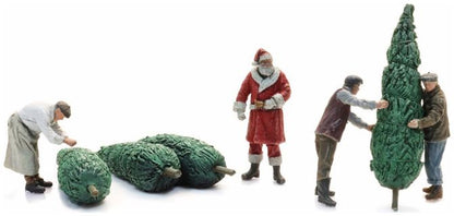 Santa Claus Loading Christmas Trees Ready-Made, Painted 1:87 Artitec Model