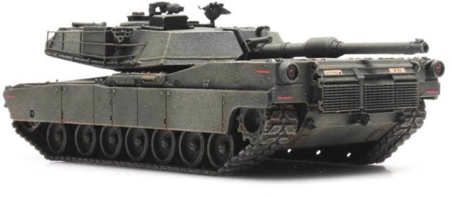 US M1 Abrams Green Train Load 1:87 Ready-Made, Painted 1:87 Artitec Model