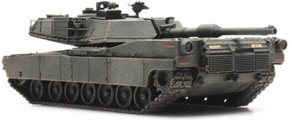 US M1 Abrams Green Train Load 1:87 Ready-Made, Painted 1:87 Artitec Model
