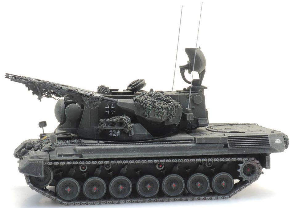 BRD Flugabwehrkanonenpanzer 1 Gepard Gefechtsklar 1:87 Ready-Made, Painted 1:87 Artitec Model