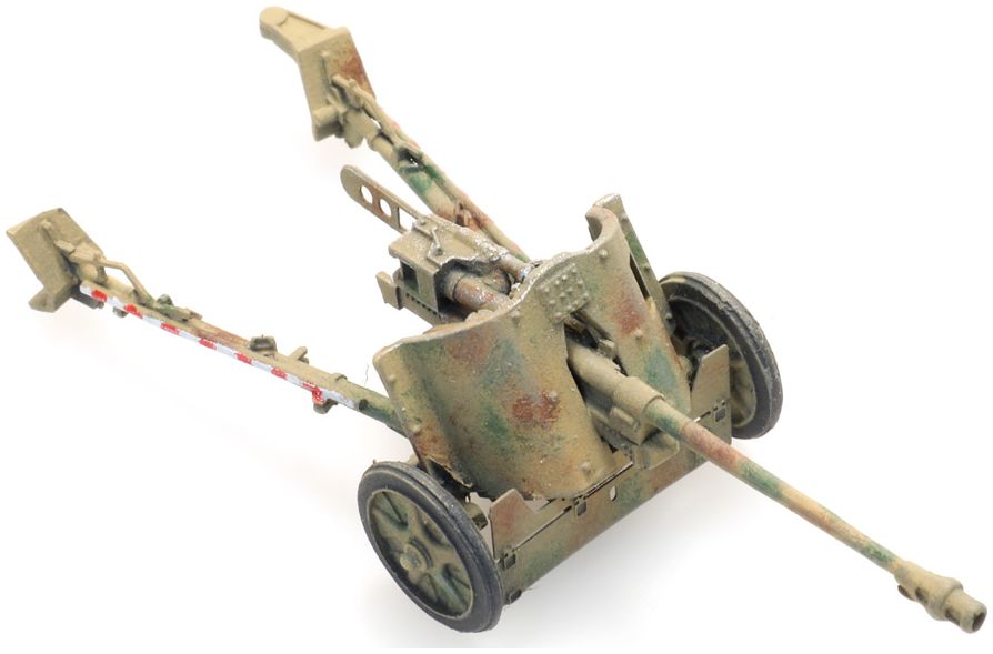 50mm PAK 38 Tarnung (WM) Ready-Made, Painted 1:87 Artitec Model