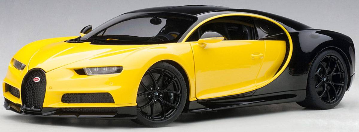 Bugatti Chiron Jaune Molsheim Yellow Nocturne Black 1:18 AutoArt Model