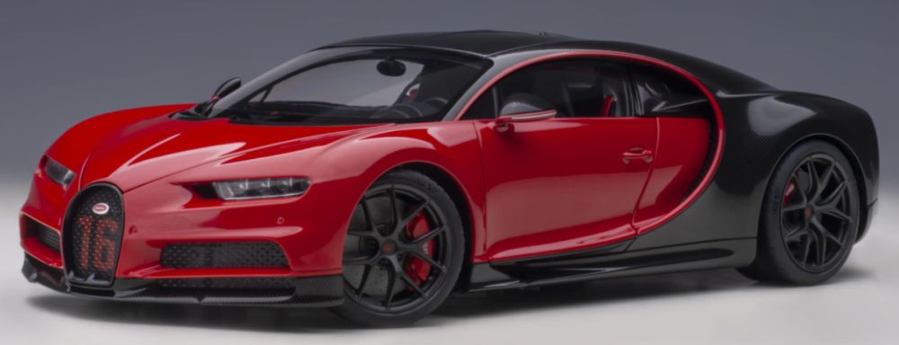 Available To Order – Bugatti Chiron Sport 2019 Italian Red/ Carbon 1:18 (AUT 70996)