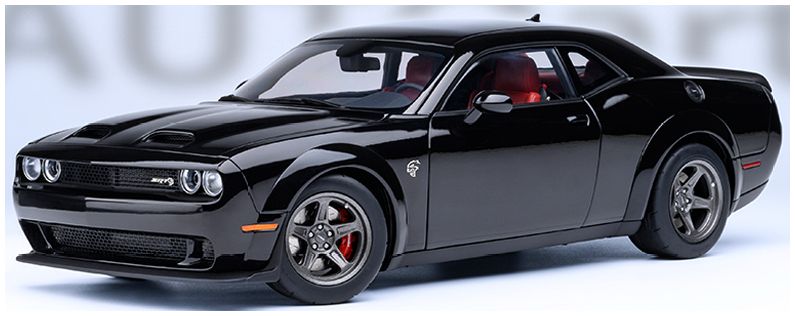 Dodge Challenger SRT Super Stock 2023 Pitch Black 1:18 AutoArt Model