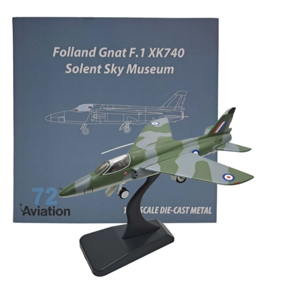 Available to Order – Folland Gnat F.1 XK740 Solent Sky Museum 1:72 Aviation 72 Model (AV7228006)