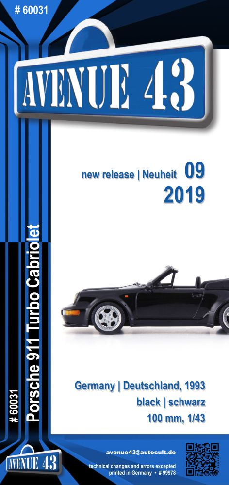 Leaflet #60031 (Porsche 911 964) – diecast model